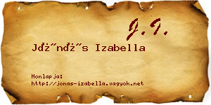 Jónás Izabella névjegykártya