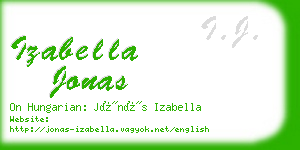 izabella jonas business card