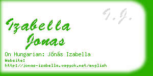 izabella jonas business card